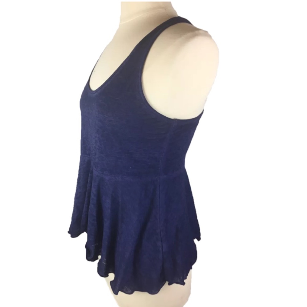 Blue sleeveless‎ Peplum top - Picture 3 of 5